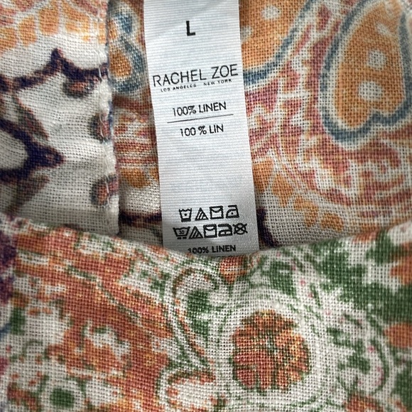 🆕Rachel Zoe 100% linen shorts and reversible Blouse set - Picture 8 of 9